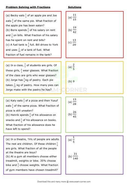 Solution Problem Fractions