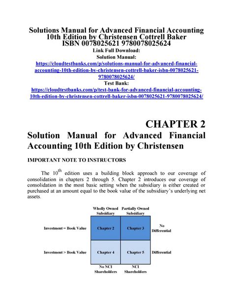 Solution manual advanced financial accounting christenson. - Social work with disabled issues and guideline.