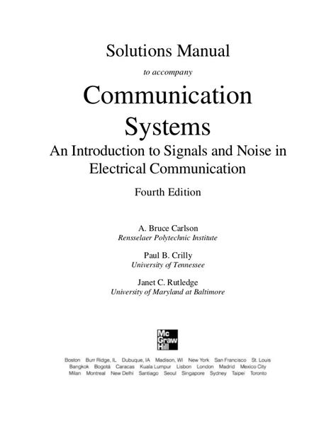 Solution manual communication systems by carlson 5th. - The field guide to the comp plan by andrew jenkins.
