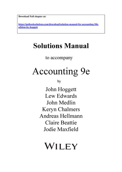 Solution manual company accounting hoggett 9th edition. - Epson stylus nx230 nx330 nx430 service manual repair guide.