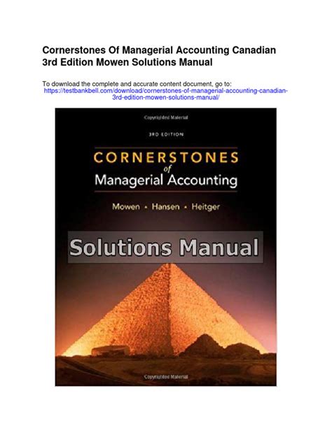 Solution manual cornerstones cost accounting mowen. - New holland my16 lawn tractor manual.