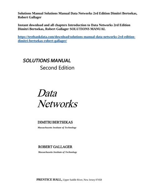 Solution manual data networks bertsekas gallager. - Complete job search handbook by howard e figler ph d.