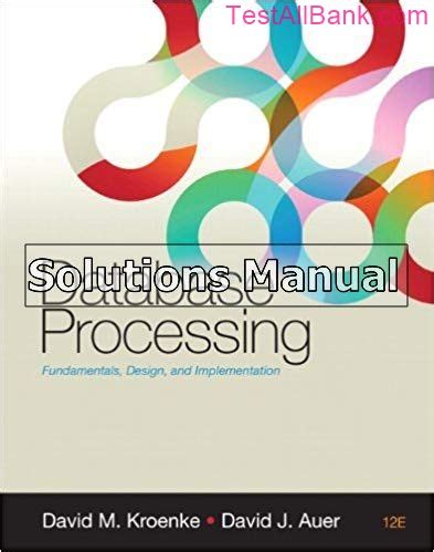 Solution manual database processing kroenke 12th. - Washing machine motor wire harness service manual.