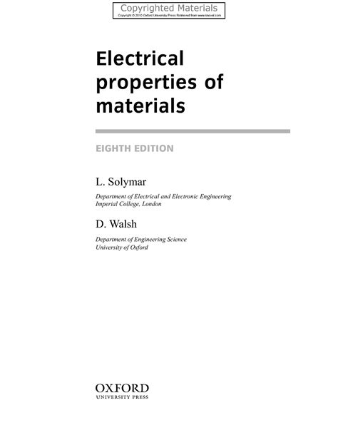 Solution manual electrical properties of materials solymar. - Gehl al20dx articulated loader parts manual.