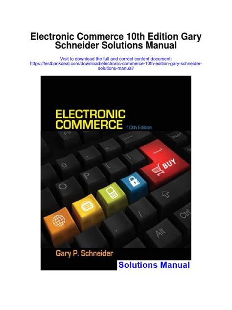 Solution manual electronic commerce 10th edition. - Handbuch für poliquin - biosignaturen poliquin biosignature manual.