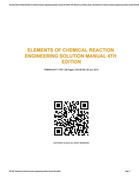 Solution manual elements of chemical reaction engineering 4th edition. - Keramik der lebensmittelproduktion im alten reich.