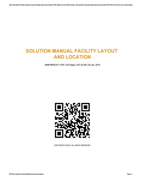 Solution manual facility layout and location. - Memoria sobre el estado actual de la administración pública del estado de jalisco.
