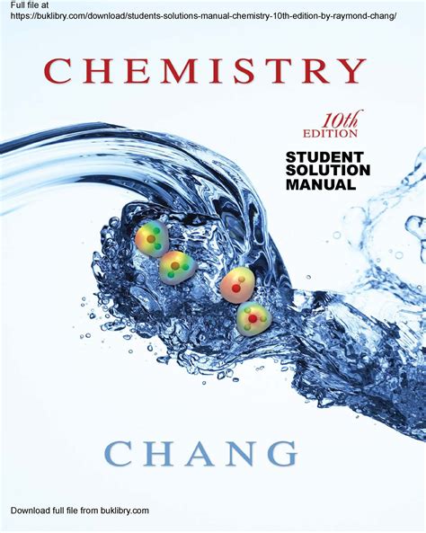 Solution manual for chemistry 10th edition chang. - Formeln und fakten im grundkurs mathematik.