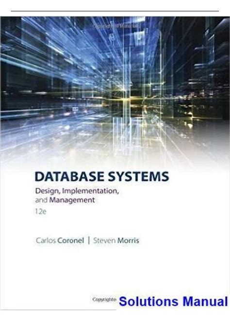Solution manual for database systems coronel. - Apri-porta lineare per garage modello ld050 manuale.
