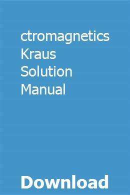 Solution manual for electromagnetics by kraus. - Japanese the manga way an illustrated guide to grammar and structure wayne p lammers.