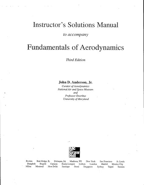 Solution manual for fundamentals of aerodynamics. - Volkswirtschaftliche beurteilung des recycling am beispiel der abwärmenutzung für die fernwärmeversorgung.