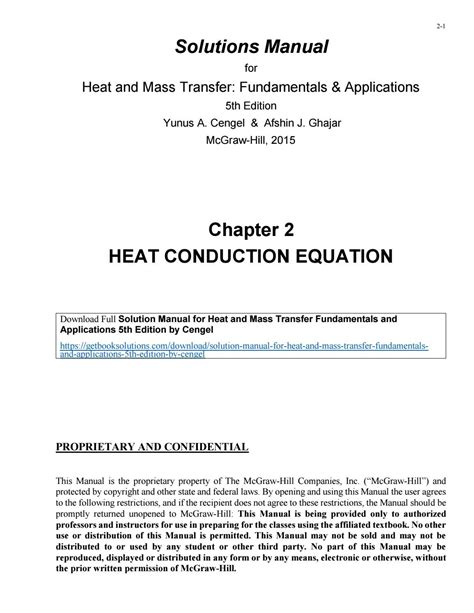 Solution manual for heat mass transfer 4th edition. - Solutions manual corporate finance 10th edition.