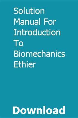 Solution manual for introduction to biomechanics ethier. - Harnessing water magic a witchs guide to elemental magic by viivi james.