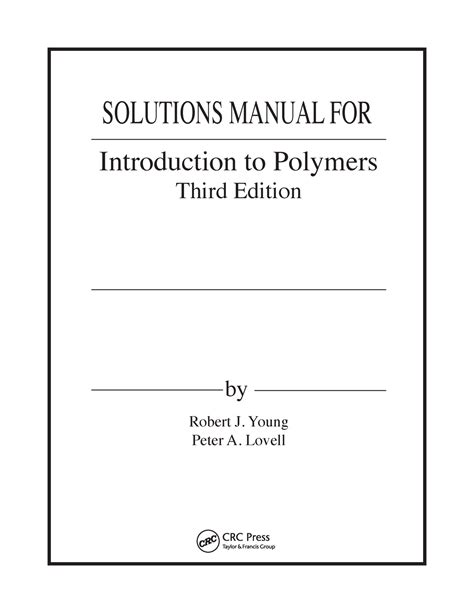 Solution manual for introduction to polymers. - Atlas copco xas 185 jd7 manual.