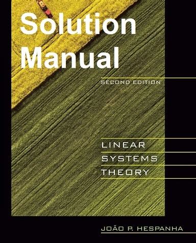 Solution manual for linear system theory hespanha. - A solution manual and notes for an introduction to statistical learning with applications in r machine learning.