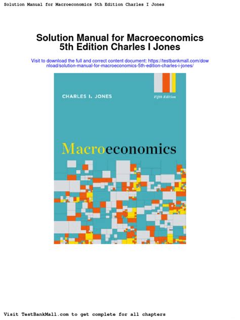 Solution manual for macroeconomics charles i jones. - Clymer 1997 40 cv johnson manuale fuoribordo.