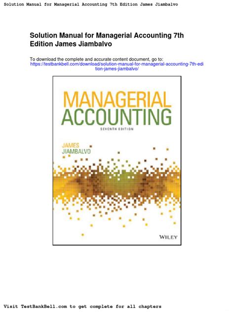 Solution manual for managerial accounting james jiambalvo. - Suzuki vs 600 gl intruder manual.