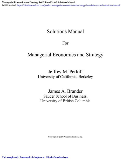Solution manual for managerial economics 1st edition. - Guida pratica alla sezione asme ix.