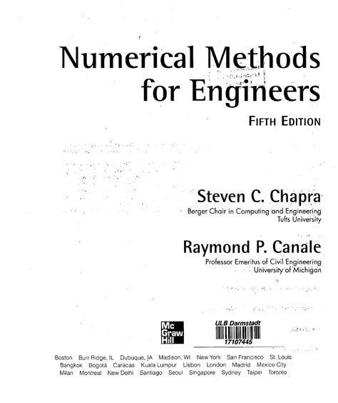Solution manual for numerical methods engineers 5th edition. - La vida y la obra de pedro de mena y medrano.