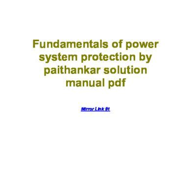 Solution manual for power system protection. - Ducati 1098 spare parts list catalog manual 2007 2008.