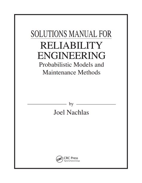 Solution manual for reliability and maintainability engineering. - Manuale di rivestimenti e materiali nanoceramici e nanocompositi.
