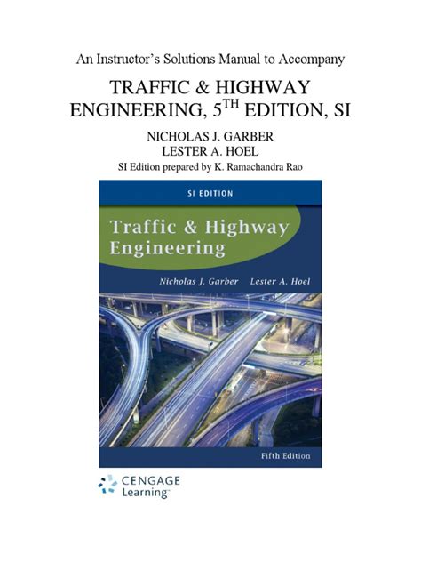 Solution manual for traffic and highway engineering. - Welcome book for vacation rentals renters guide.