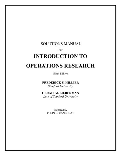 Solution manual hillier lieberman 8 ed. - Design guide of plate type electrolyzer.