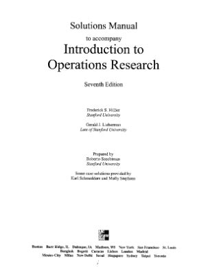 Solution manual introduction to operations research 7th. - Jahrringaufbau der kiefer (pinus silvestris, l.) und seine jährlichen variationen.