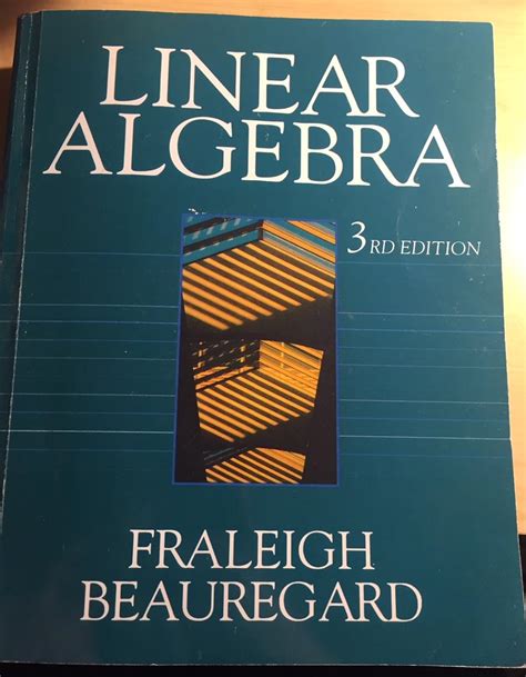 Solution manual linear algebra fraleigh beauregard. - Marantz zr6001 av surround receiver service manual.