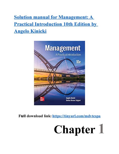 Solution manual management a practical introduction. - Cambia tus palabras cambia tu vida.
