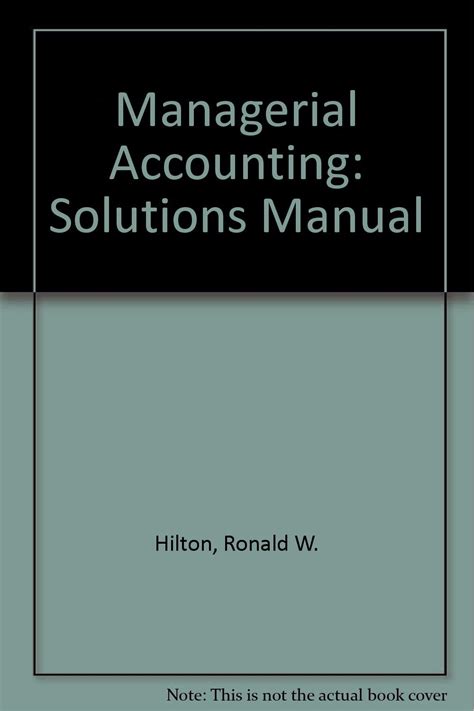 Solution manual managerial accounting ronald w hilton. - Lifeguard written test study guide answer sheet.