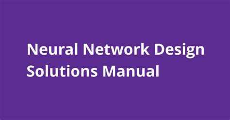 Solution manual neural network design hagan manual tips. - Manual for navigation for chrysler town and country.