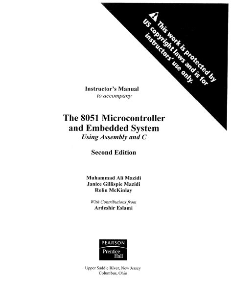 Solution manual of 8051 microcontroller by mazidi. - Révision des hyménomycètes de france et des pays limitrophes.
