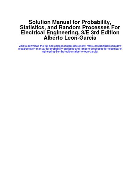 Solution manual of probability by leon garcia. - Koeb af grund, hus og lejlighed.