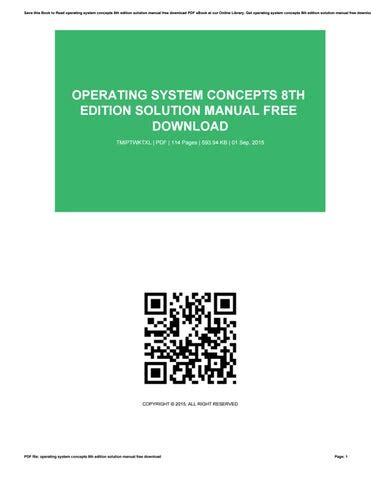 Solution manual operating system concepts 8th edition. - Ordinanza di sua maestà pel governo, il servizio e la disciplina delle reali truppe nelle piazze..