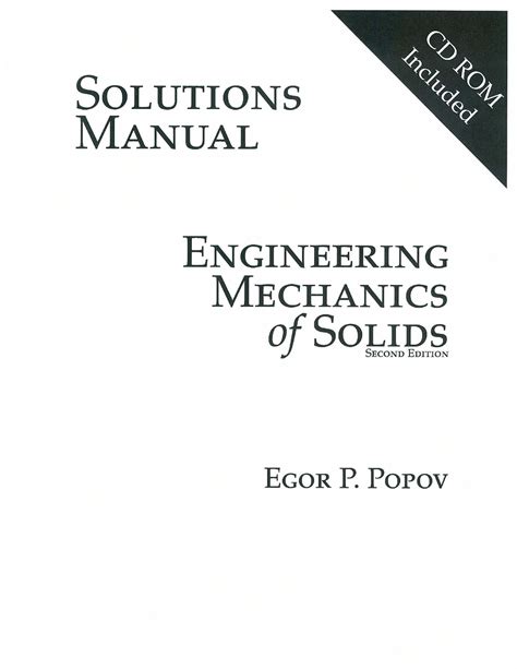 Solution manual popov mechanics of materials. - A practical guide for policy analysis the eightfold path to more effective problem solving.