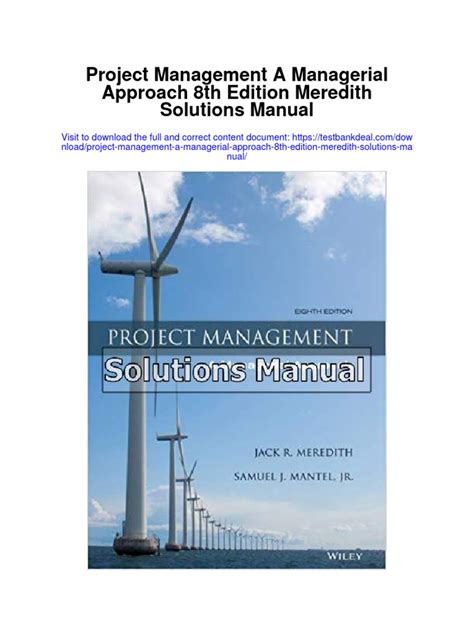 Solution manual project management managerial approach 8th. - Estrategias del sector vinícola en castilla-la mancha.