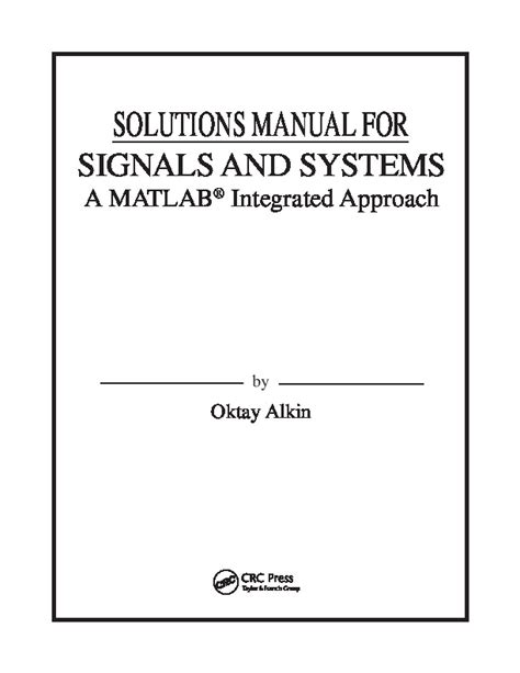 Solution manual signals systems using matlab. - Student solutions manual for bello kaul britton s topics in.