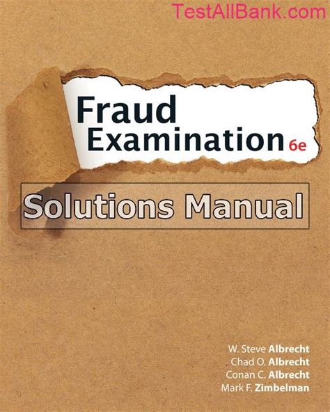 Solution manual to fraud examination text. - Sistema de imagen polaroid e manual.