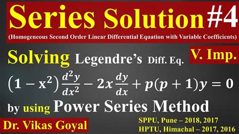 Solution of Legendre Differential Equation by Power Series