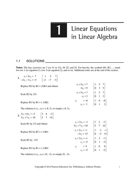 Solutions Algebra Lay 4th Linear