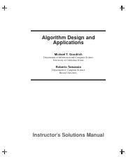 Solutions For Algorithm Design By Goodrich
