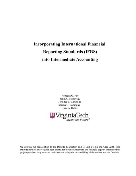 Solutions For Incorporating Ifrs Into Intermediate Accounting