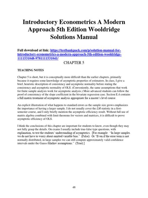 Solutions To Exercises In Introductory Econometrics Wooldridge