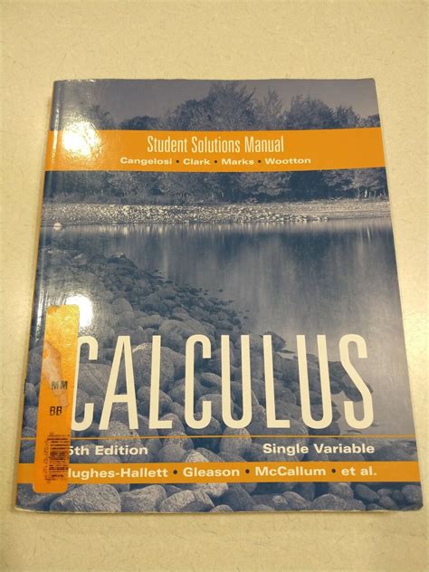 Solutions manual calculus single variable hughes hallett. - Manuale del proprietario di heartland bighorn.