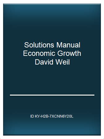 Solutions manual economic growth david weil. - Guía de nivelación del tejedor ffxiv.