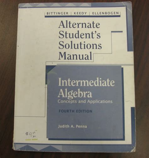 Solutions manual for intermediate algebra bittinger ellenbogen. - The middle way the definitive guide to the middle way method.