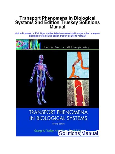 Solutions manual for transport phenomena in biological. - A bible study of revelation chapter 2 book 4.