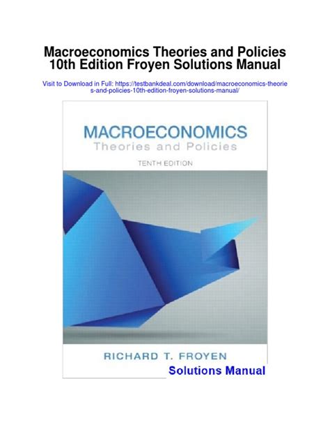 Solutions manual froyen macroeconomics 10th edition. - Polaris ranger 800 service handbuch reparatur 2010 2012 utv.