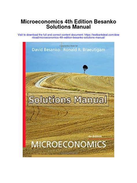 Solutions manual microeconomics 4th edition besanko. - An unauthorized guide to fire king glasswares schiffer book for collectors.